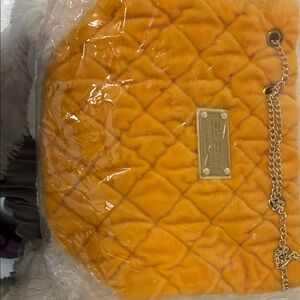 Quilted Orange Handbag